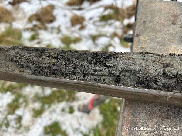 Nahaufnahme eines Bohrkerns 