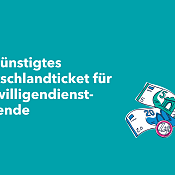 Vergünstigtes Deutschlandticket für Freiwilligendienstleistende, Abbildung Geldscheine und Deutschlandticket