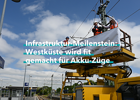 Akkuzug-Infrastruktir in Heide