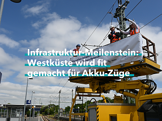 Akkuzug-Infrastruktir in Heide Akkuzug-Infrastruktir in Heide