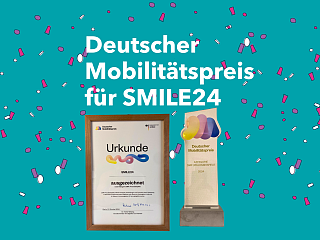 Kopie von Allgemein mit Foto Vorlage Xing Twitter Urkunde und Mobilitätspreis mit Konfetti