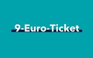 weißer Text auf türkisem Hintergrund: 9-Euro-Ticket