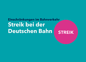 Streik bei der Deutschen Bahn Schriftzug