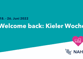 18. - 26 Juni 2022 Welcome back Kieler Woche Schriftzug