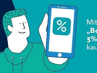 Bild mit der Information: 3 Prozent Rabatt auf Fahrkarten des Nahverkehrs