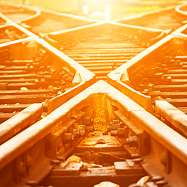 Bild von Bahngleisen