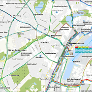 Interaktiver Liniennetzplan für Bahn und Bus