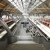 Blick auf Gleise des Lübecker Hauptbahnhofs