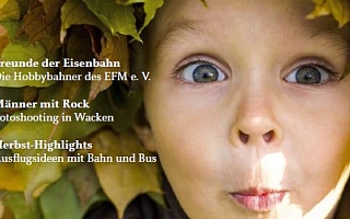 los! Titelblatt, Kind mit Blättern auf dem Kopf