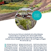 oben: Bild einer Modelleisenbahn, unten: Artikel zum Bild