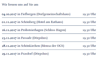 Informationsabende-Kiel-Schoenberger-Strand.png Plakat zu Informationsabenden für die Strecke Kiel-Schoenberger-Strand