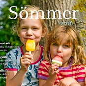 Sömmer Titelblatt mit zwei Kindern mit Eis am Stiel 