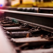 Detailaufnahme von einem Gleis