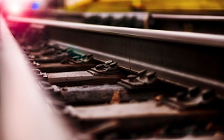 Detailaufnahme von einem Gleis