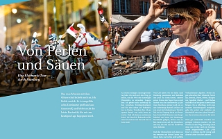 Frau auf Flohmarkt in Hamburg und passender Artikel zum Bild