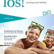 Titelblatt des los! Magazins, zwei Kinder mit Taucherbrille auf der Stirn