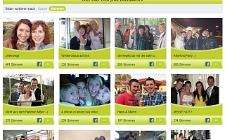 Webseite mit vielen hochgeladenen Bildern