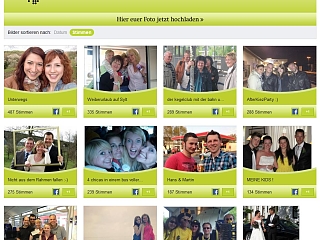 Webseite mit vielen hochgeladenen Bildern
