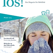 los! Titelblatt mit Frau im Schnee