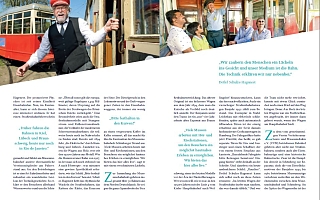 oben im Bild: alte Straßenbahn drunter Artikel zur Straßenban