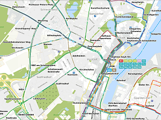 Interaktiver Liniennetzplan