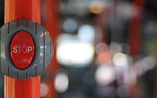 Haltewunschtaste im Bus 