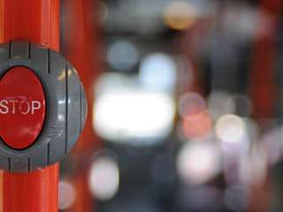 Haltewunschtaste im Bus 