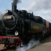 alter Dampflokomotive (VVM Museumsbahn)